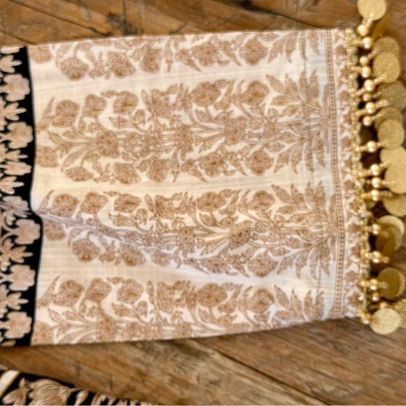 Sana Safinaz Black & Gold Embroidered Tunic – Designer Top - Picture 7 of 11